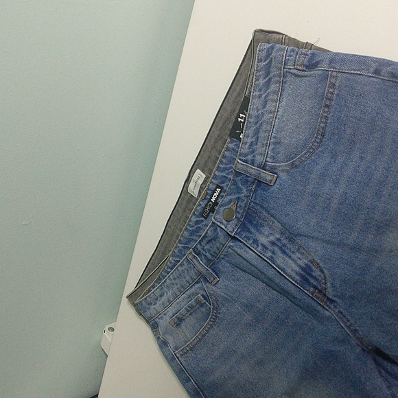 JUNAROSE 2tone Patchwork Ankle Cropped Jeans size 11 fit like 18 or 31 MUST READ - Picture 5 of 10